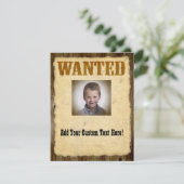 Gewollt Poster Old Time Foto Einladung (Stehend Vorderseite)