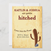 Gewollt Poster 💍 🤠 Old West Wedding Foto Einladung (Rückseite)