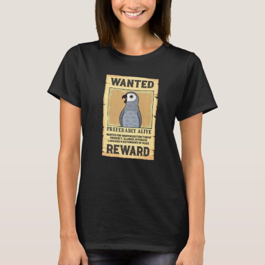 Gewollt Poster Parrot I African Gray T-Shirt (Vorderseite)