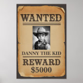 Gewollt Poster - Personalisierter Wilder West Cowb (Vorne)