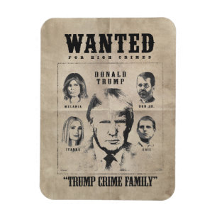Gewollt Poster: Trump Crime Family Magnet