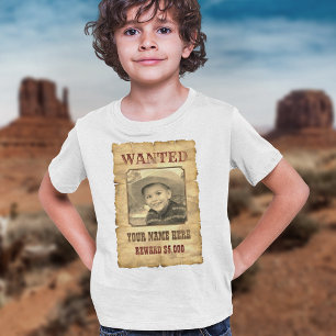 Gewollt Poster   Vintage Vorlage für Wild-West-Fot T-Shirt