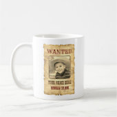 Gewollt Poster | Vintager Wildwestfoto-Meldebogen  Kaffeetasse (Links)