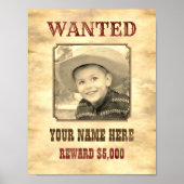 Gewollt Poster | Vorlage für Wild-West-Fotos (Vorne)