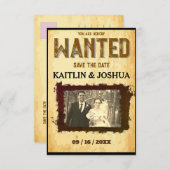 Gewollt Poster 💍 Western Theme Wedding Foto Save The Date (Vorne/Hinten)