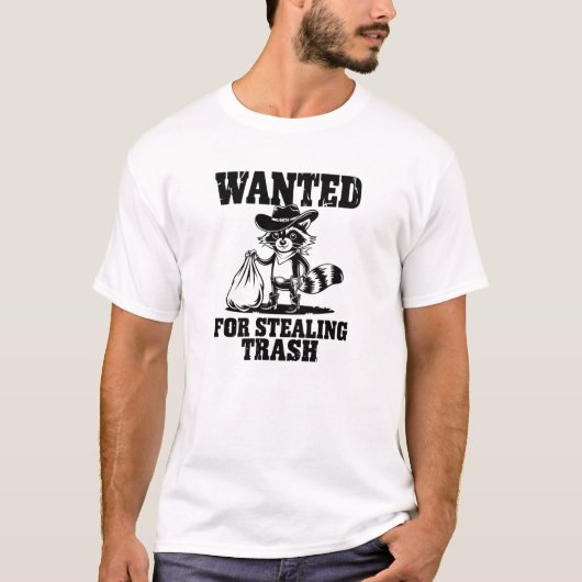 Gewollt Raccoon - Funny Outlaw Trash Stealer T-Shirt (Vorderseite)
