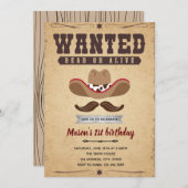 Gewollt Rodeo-Geburtstagsfeier Einladung (Vorne/Hinten)