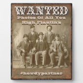 Gewollt Rustikales Hochzeitstipendium Fotoplatte (Vorderseite)