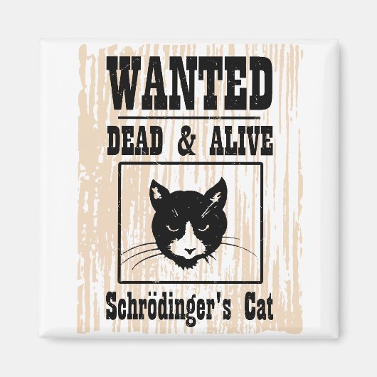 Gewollt Schrodinger-Katze Magnet (Vorne)