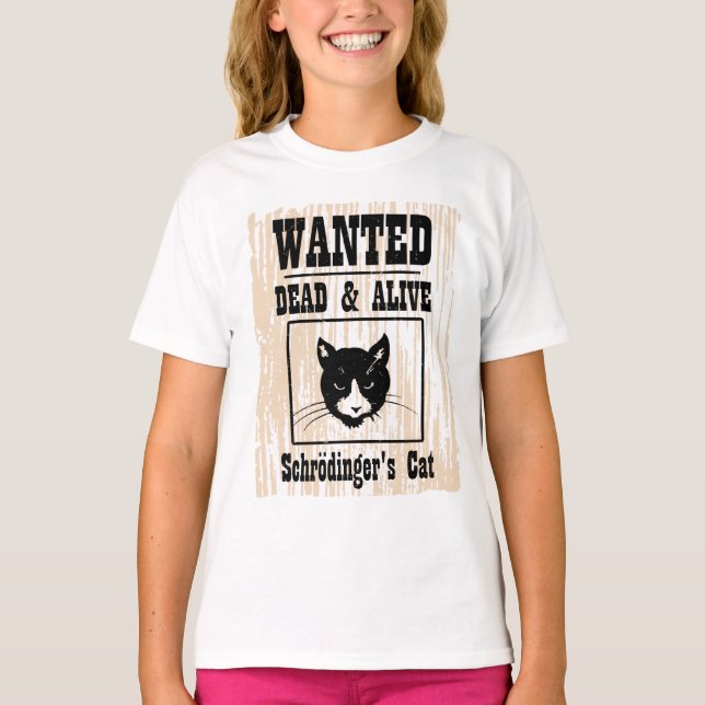 Gewollt Schrodinger-Katze T-Shirt (Vorderseite)