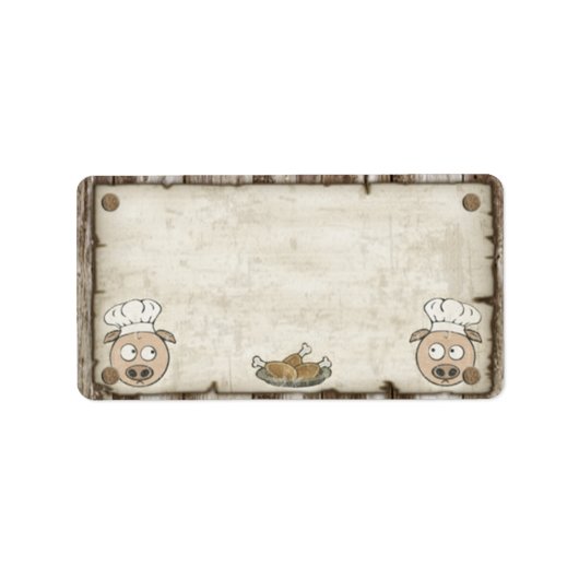 Gewollt Schweinefleisch-GRILLEN-Adresslisten Adressaufkleber (Vorne)