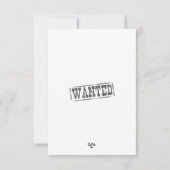 Gewollt Serien, von Braut und Bräutigam Dankeskarte (Rückseite)