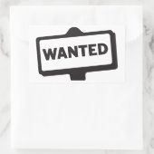 Gewollt Signaturklammern Rechteckiger Aufkleber (Tasche)