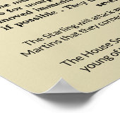 Gewollt Starling und Sparrow Poster (Ecke)