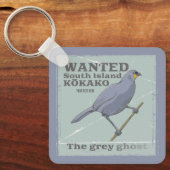 Gewollt Südinsel Kokako Schlüsselanhänger (Vorderseite)