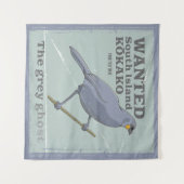 Gewollt Südinsel Kokako Wandteppich (Vorderseite (Horizontal))