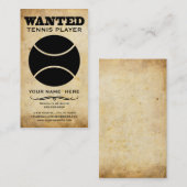 gewollt: Tennisspieler Visitenkarte (Vorne/Hinten)