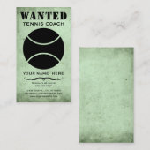 gewollt: Tennistrainer Visitenkarte (Vorne/Hinten)