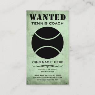 gewollt: Tennistrainer Visitenkarte