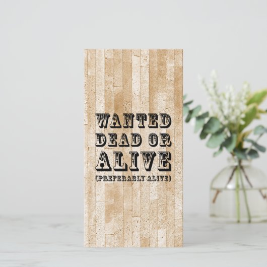 Gewollt Tote oder Lebende (Stehend Vorderseite)