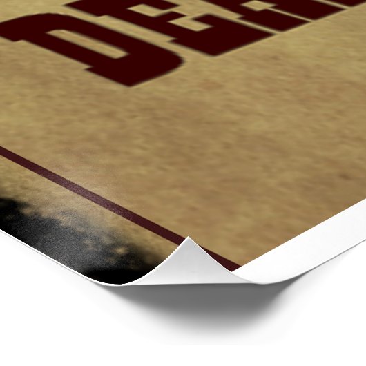 Gewollt Tote oder Lebende Poster (Ecke)