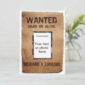 Gewollt Totes oder Lebendige-Poster Einladung (Stehend Vorderseite)