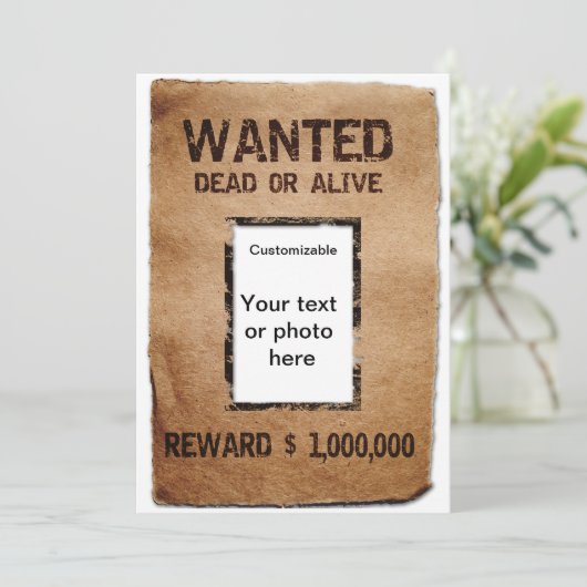 Gewollt Totes oder Lebendige-Poster Einladung (Stehend Vorderseite)