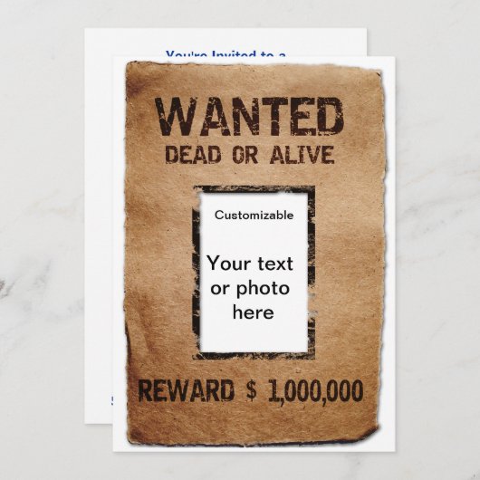 Gewollt Totes oder Lebendige-Poster Einladung (Vorne/Hinten)