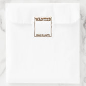 GEWOLLT Totes oder Live-Poster Quadratischer Aufkleber (Tasche)