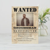 Gewollt Trauzeuge Trauzeuge Funny Foto Vorschlag (Stehend Vorderseite)