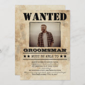 Gewollt Trauzeuge Trauzeuge Funny Foto Vorschlag (Vorne/Hinten)