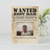 Gewollt Trauzeuge Trauzeuge Funny Foto Vorschlag (Stehend Vorderseite)