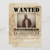 Gewollt Trauzeuge Trauzeuge Funny Foto Vorschlag (Vorne/Hinten)