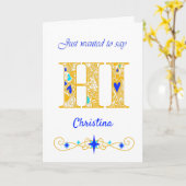 Gewollt, um zu sagen Hallo Karte (Gelbe Blume)