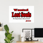 Gewollt verlorene Soule Druckweiß Poster (Heimbüro)