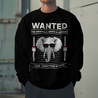 Gewollt Weißer Elefant Weihnachten Sweatshirt