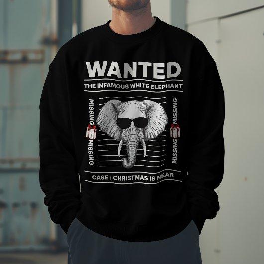 Gewollt Weißer Elefant Weihnachten Sweatshirt