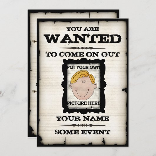 Gewollte Plakat-Ereignis-Einladungen Einladung (Vorne/Hinten)