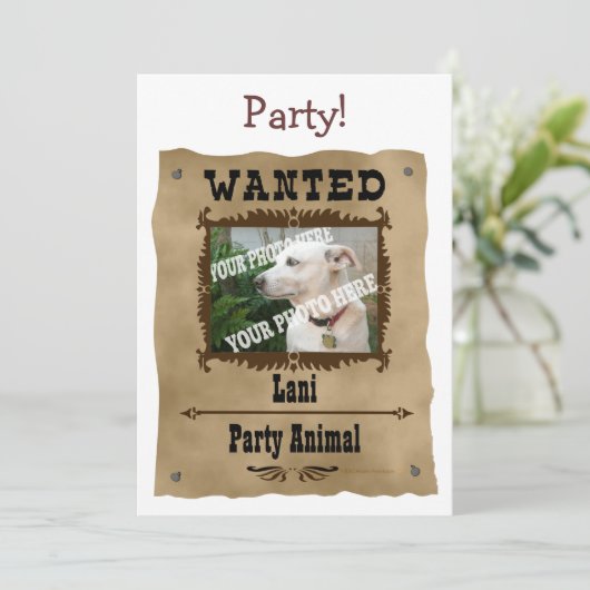 Gewollte wildes einladung (Stehend Vorderseite)