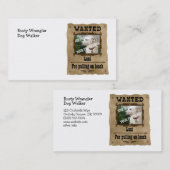 Gewollte wildes visitenkarte (Vorne/Hinten)