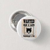 Gewollten Schrodingers Katze Button (Vorne & Hinten)