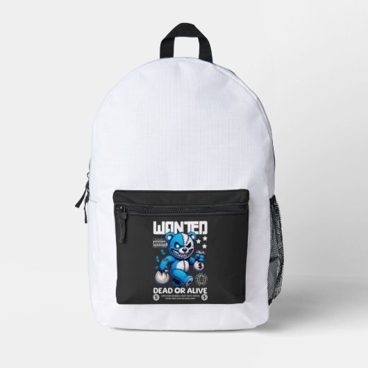 Gewollter Bandit Bär Grafik Rucksack (Vorderseite)