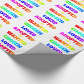 Gewolltes ausgesuchtes geliebtes adoptiertes geschenkpapier (Ecke)