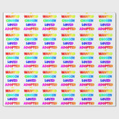 Gewolltes ausgesuchtes geliebtes adoptiertes geschenkpapier (Flach)