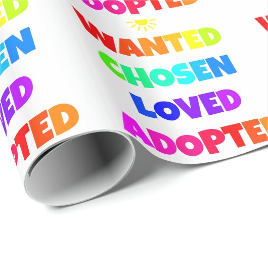 Gewolltes ausgesuchtes geliebtes adoptiertes geschenkpapier (Rolleneckpunkt)