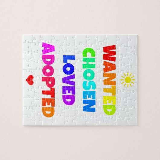 Gewolltes ausgesuchtes geliebtes adoptiertes puzzle (Horizontal)