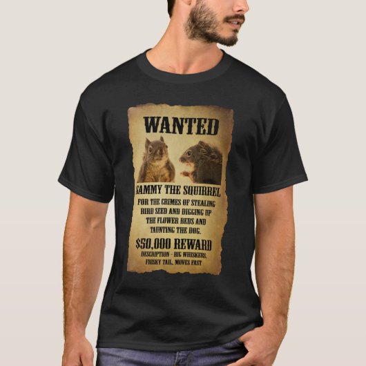 Gewolltes Plakat mit Eichhörnchen T-Shirt (Vorderseite)