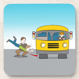 Geworfen unter Bus Getränkeuntersetzer