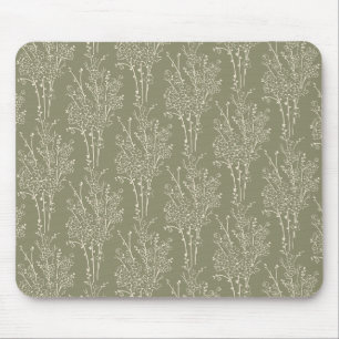 Geworfene Florale Silhouette Botanisch Gedämpfte Mousepad