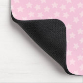 Geworfene rosa Sterne Mousepad (Ecke)